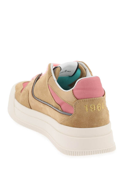 Dsquared2 suede new jersey sneakers in leather SNW0259 01607282 TOBACCO ROSE