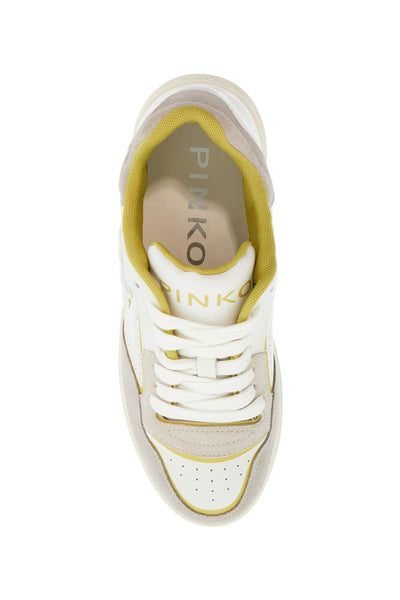 sneakers mandy 08 in white leather with lime details for women SS0075 P021 OFF WHITE/LIME