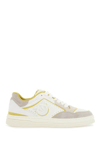 sneakers mandy 08 in white leather with lime details for women SS0075 P021 OFF WHITE/LIME