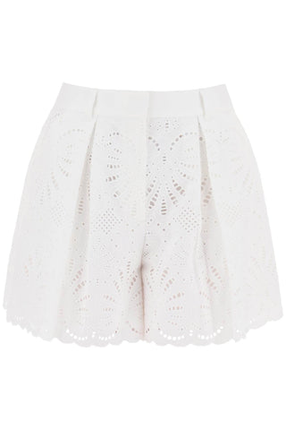 Self portrait lace sangallo shorts for SS24 141P W WHITE