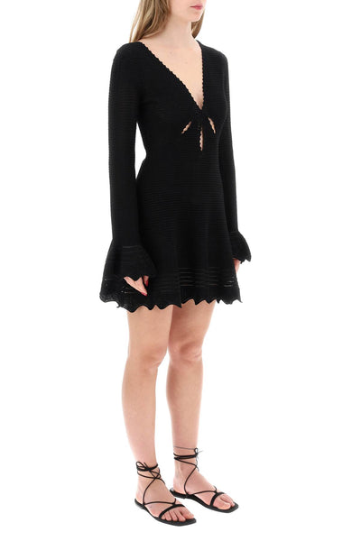 crochet mini dress SS24 168S B BLACK