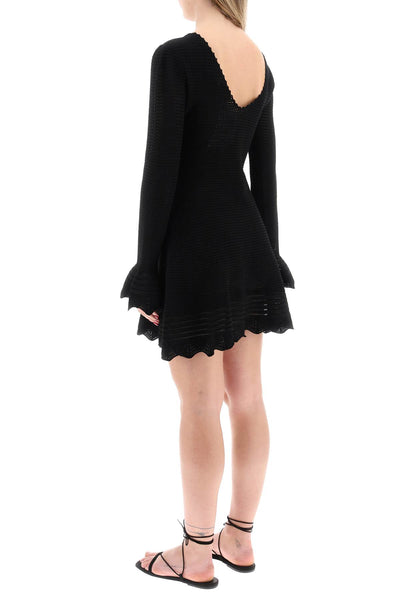 crochet mini dress SS24 168S B BLACK