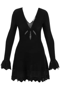 crochet mini dress SS24 168S B BLACK