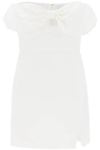 Self portrait mini dress with bow accent SS24 250S W WHITE