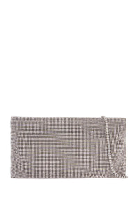 la petite evening bag in crystal on silver with shoulder strap SS25015 CRYSTAL ON SILVER | Italystation.com