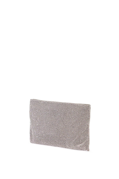 la petite evening bag in crystal on silver with shoulder strap SS25015 CRYSTAL ON SILVER | Italystation.com