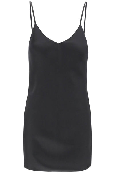 bias-cut crêpe satin slip dress ST1243CBB08001 BLACK