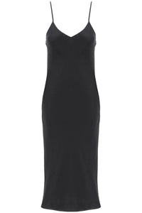 midi crêpe slip dress ST1243CBB47001 BLACK