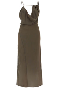 silk melleray dress SV2201 BROWN