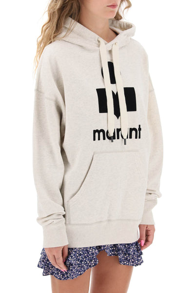 mansel hoodie with flocked logo SW0001FA A1M07E ECRU