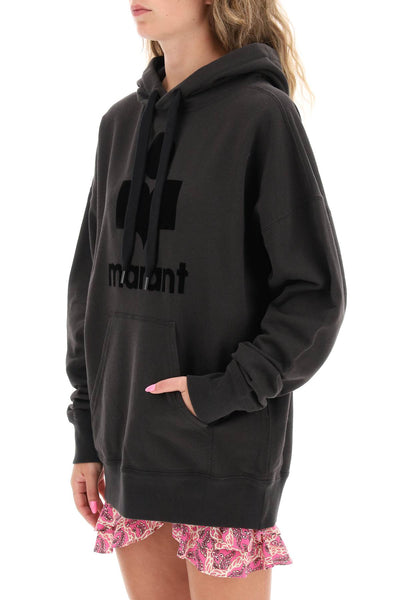 mansel hoodie with flocked logo SW0001FA A1M07E FADED BLACK