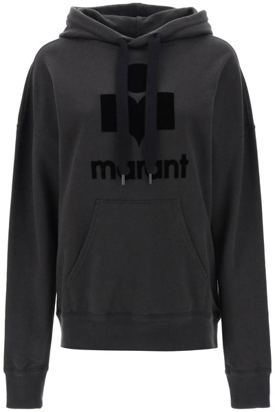 mansel hoodie with flocked logo SW0001FA A1M07E FADED BLACK