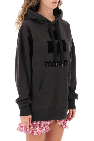 mansel hoodie with flocked logo SW0001FA A1M07E FADED BLACK