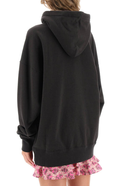 mansel hoodie with flocked logo SW0001FA A1M07E FADED BLACK