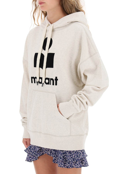 mansel hoodie with flocked logo SW0001FA A1M07E ECRU