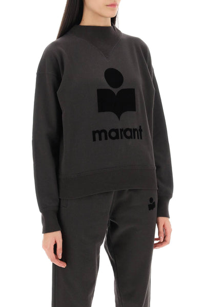 moby sweatshirt with flocked logo SW0003FA A1M07E FADED BLACK