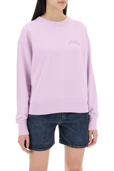 Isabel marant shad sweatshirt with logo embroidery SW0054FA A2M41I LILAC