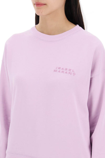 Isabel marant shad sweatshirt with logo embroidery SW0054FA A2M41I LILAC