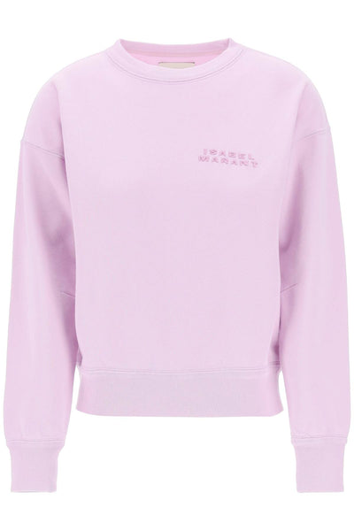 Isabel marant shad sweatshirt with logo embroidery SW0054FA A2M41I LILAC