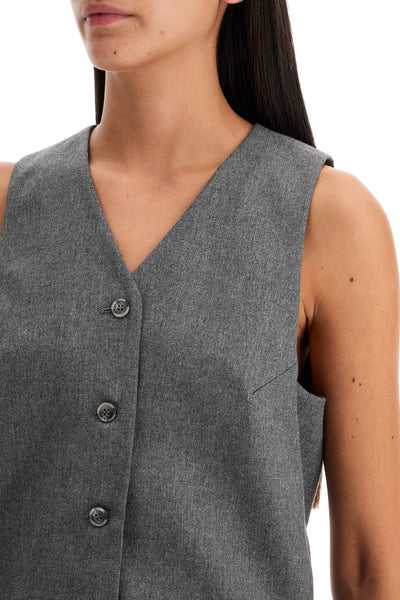 "pauline flannel vest T160911A TNV115 GREY MELANGE