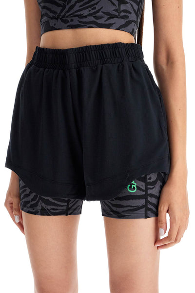 sporty mesh shorts for active T3388 BLACK