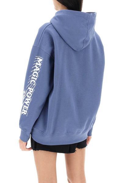 hoodie with graphic prints T3775 GRAY BLUE