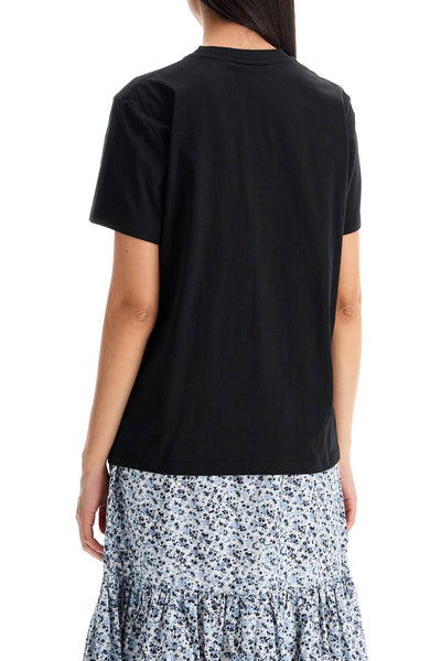 printed relaxed fit t-shirt T3924 BLACK