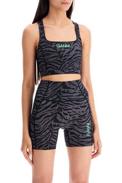 sporty animal print top T3963 PHANTOM