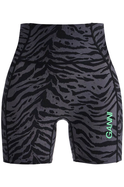 animal print sports shorts T3964 PHANTOM