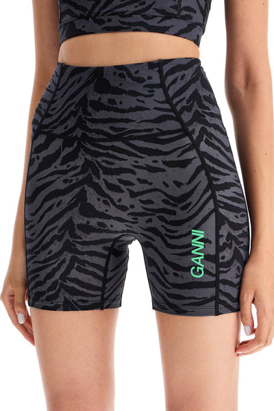 animal print sports shorts T3964 PHANTOM