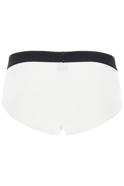 logo band slip underwear with elastic T4LC11040 BIANCO