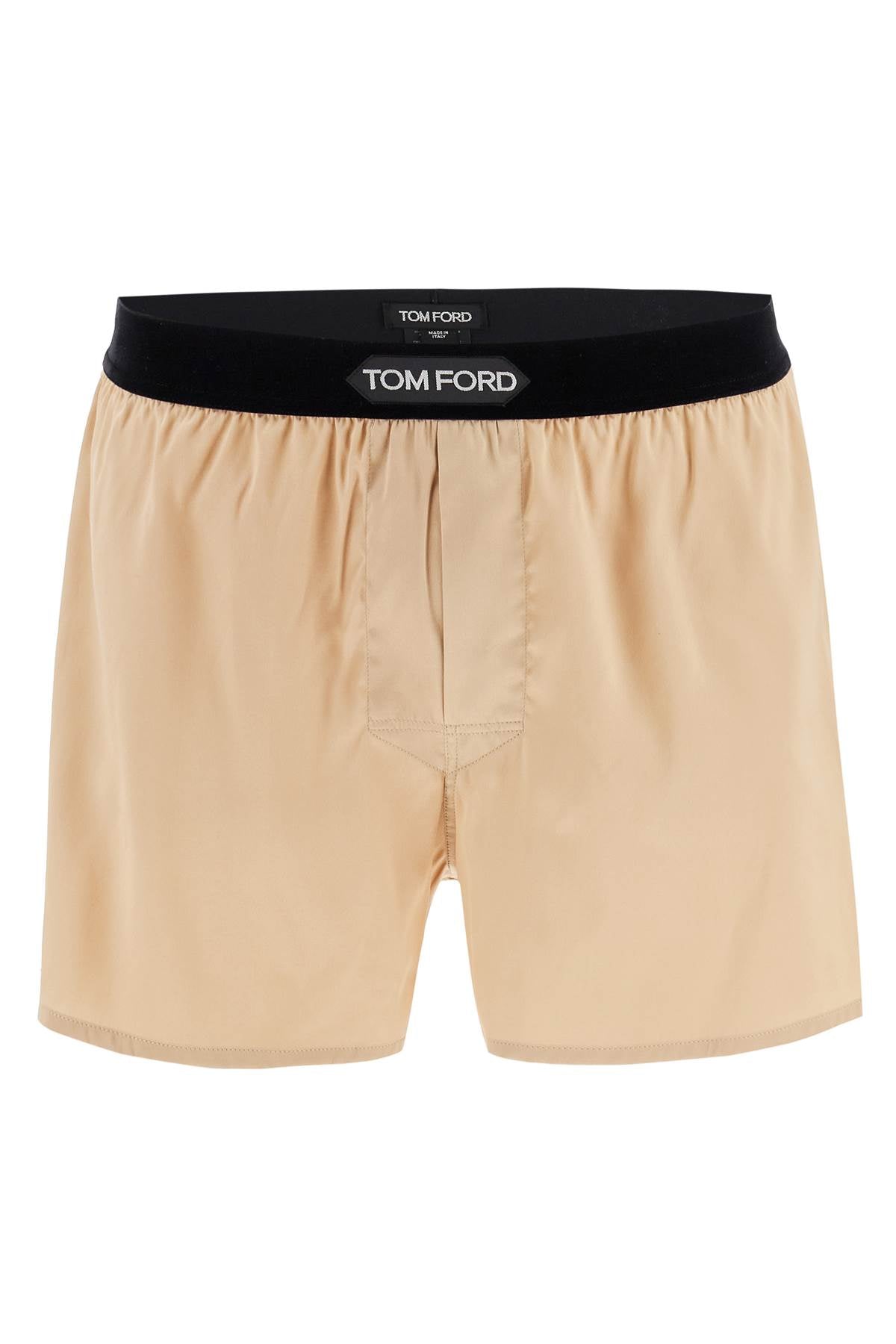 silk boxer shorts T4LE41010 NUDE