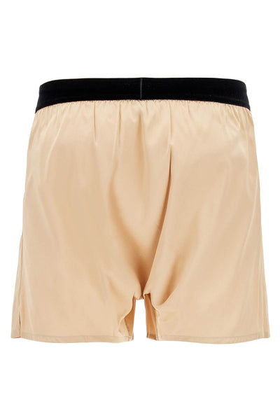 silk boxer shorts T4LE41010 NUDE