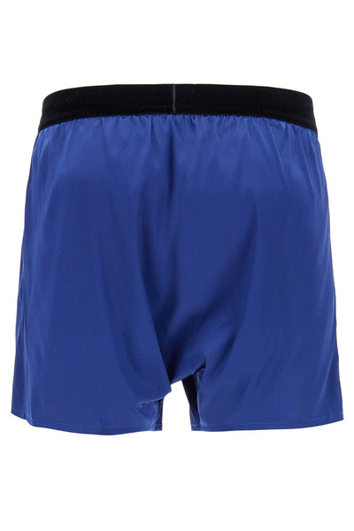 silk boxer shorts T4LE41010 SAPPHIRE