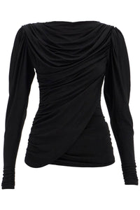 drapped blessy top TD7802999 BLACK