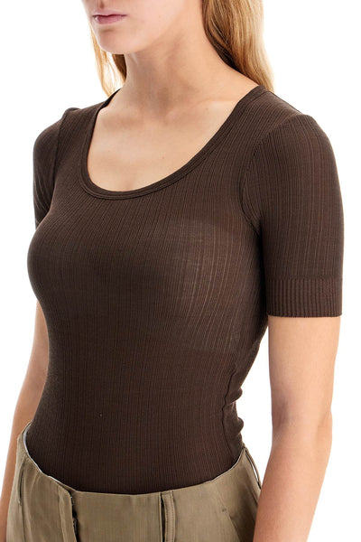 short-sleeved lightweight knit body for men TO1158 LK1017 DARK CHOCOLATE