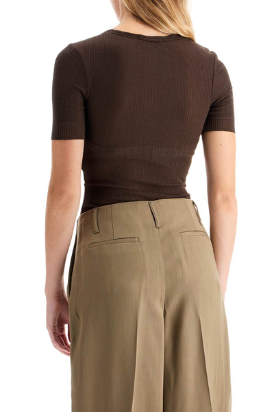 short-sleeved lightweight knit body for men TO1158 LK1017 DARK CHOCOLATE