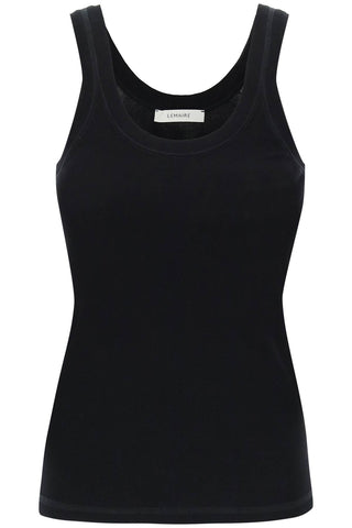 ribbed sleeveless top with TO1199 LJ1016 BLACK