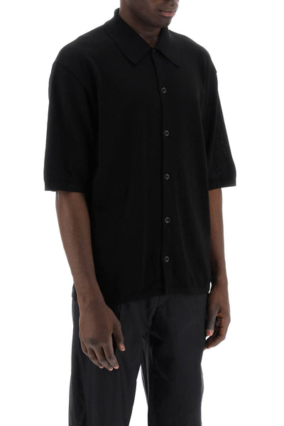 short-sleeved knit shirt for TO1225 LK116 BLACK