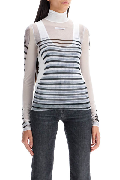 layered top with marinière TO198 J559 WHITE/NAVY/BLACK