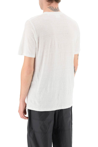 karman linen logo t-shirt TS0045HA B3N09H WHITE