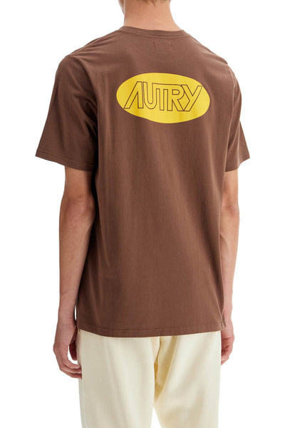 relaxed fit logo print t-shirt TSPM09CC CHOCO