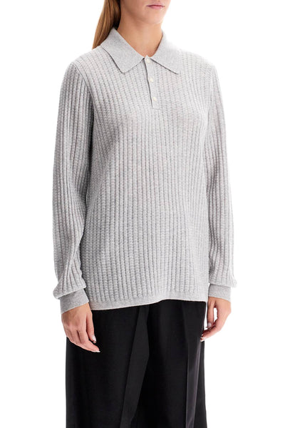 polo-inspired pullover U10610WL STONE