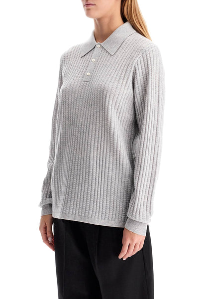 polo-inspired pullover U10610WL STONE