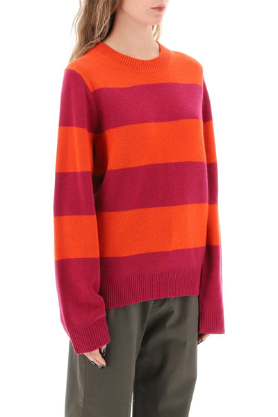 striped cashmere sweater U11210JM MAGENTA CHERRY