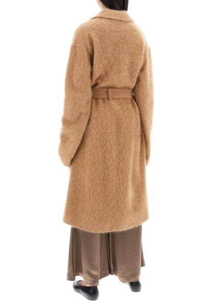 brushed cashmere coat U20610JH ALMOND