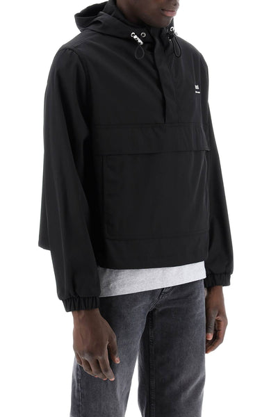 windproof anorak jacket with hood UJK101 PA0007 NOIR