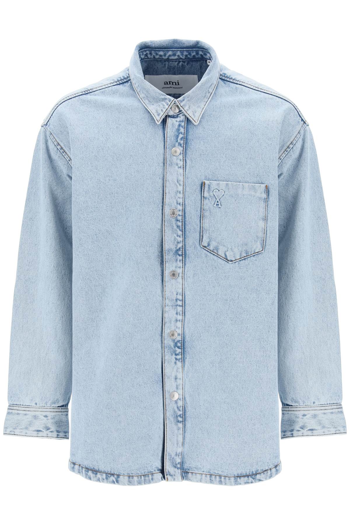 denim overshirt UJK253 DE0027 BLEU JAVEL