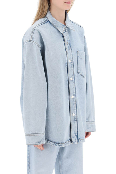 denim overshirt UJK253 DE0027 BLEU JAVEL