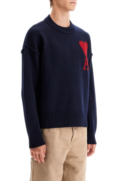 ami de cœur sweater UKS006 018 MARINE/ROUGE